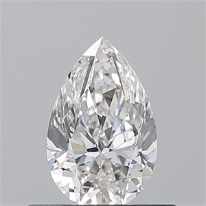 Picture of Natural Diamond 0.51 Carats, Pear with  Cut, F Color, VVS1 Clarity and Certified by GIA