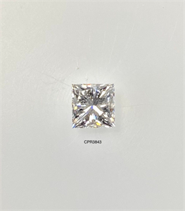 Picture of Natural Diamond 0.66 Carats, Princess with  Cut, F Color, IF Clarity and Certified by GIA