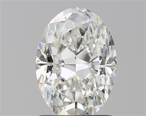 Picture of Natural Diamond 1.52 Carats, Oval with  Cut, H Color, SI1 Clarity and Certified by GIA