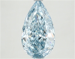 Picture of Lab Grown Diamond 2.79 Carats, Pear with  Cut, Fancy Vivid Blue Color, VS1 Clarity and Certified by IGI