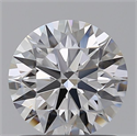 Lab Grown Diamond 1.02 Carats, Round with Ideal Cut, D Color, VVS1 Clarity and Certified by IGI