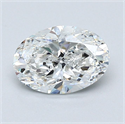 Natural Diamond 1.00 Carats, Oval with  Cut, F Color, VVS2 Clarity and Certified by GIA