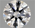 Natural Diamond 2.09 Carats, Round with Excellent Cut, F Color, VVS1 Clarity and Certified by GIA