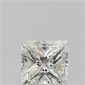 Natural Diamond 0.85 Carats, Princess with  Cut, I Color, IF Clarity and Certified by GIA