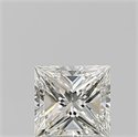 Natural Diamond 0.85 Carats, Princess with  Cut, I Color, IF Clarity and Certified by GIA
