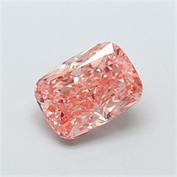 Picture of Lab Grown Diamond 1.57 Carats, CUSHION MODIFIED with  Cut, Fancy Intense Pink Color, VS2 Clarity and Certified by IGI