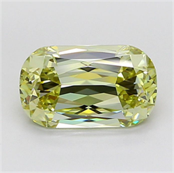 Picture of Lab Grown Diamond 3.01 Carats, CUSHION MODIFIED with  Cut, Fancy Light Yellow Color, VVS1 Clarity and Certified by IGI