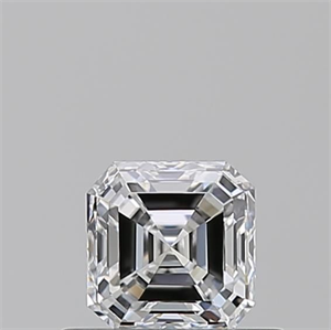 Picture of Natural Diamond 0.51 Carats, Asscher with  Cut, D Color, VVS2 Clarity and Certified by GIA