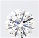 Lab Grown Diamond 3.09 Carats, Round with Ideal Cut, F Color, VVS2 Clarity and Certified by IGI