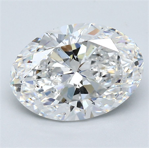 Picture of Natural Diamond 3.21 Carats, Oval with  Cut, E Color, SI1 Clarity and Certified by GIA