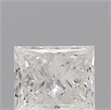 Natural Diamond 0.45 Carats, Princess with  Cut, F Color, SI2 Clarity and Certified by GIA