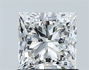 Picture of Natural Diamond 1.00 Carats, Princess with  Cut, G Color, SI1 Clarity and Certified by GIA
