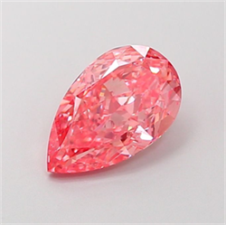 Picture of Lab Grown Diamond 1.73 Carats, Pear with  Cut, Fancy Vivid Pink Color, VVS2 Clarity and Certified by IGI