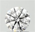 Lab Grown Diamond 1.02 Carats, Round with Ideal Cut, D Color, VVS2 Clarity and Certified by IGI