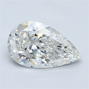 Foto Diamante Natural 3.01 quilates, De pera , Color H, claridad SI1 y certificado GIA de