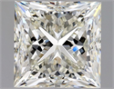 Natural Diamond 1.90 Carats, Princess with  Cut, J Color, VVS1 Clarity and Certified by GIA
