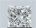 Natural Diamond 0.90 Carats, Princess with  Cut, I Color, VVS1 Clarity and Certified by GIA