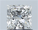 Natural Diamond 0.90 Carats, Princess with  Cut, I Color, VVS2 Clarity and Certified by GIA