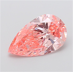 Picture of Lab Grown Diamond 5.00 Carats, Pear with  Cut, Fancy Vivid Pink Color, VS1 Clarity and Certified by IGI