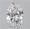 Natural Diamond 0.77 Carats, Oval with  Cut, D Color, VVS2 Clarity and Certified by GIA