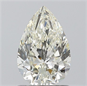 Natural Diamond 1.01 Carats, Pear with  Cut, I Color, IF Clarity and Certified by IGI