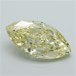 Picture of Lab Grown Diamond 4.92 Carats, Marquise with  Cut, Fancy Yellow Color, VS2 Clarity and Certified by IGI