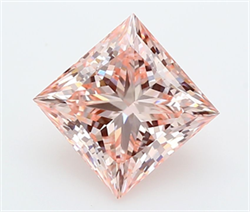 Picture of Lab Grown Diamond 3.02 Carats, Princess with  Cut, Fancy Intense Pink Color, VS1 Clarity and Certified by IGI