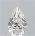 Natural Diamond 0.59 Carats, Pear with  Cut, G Color, VVS1 Clarity and Certified by GIA