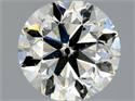 Natural Diamond 0.90 Carats, Round with Very Good Cut, K Color, SI2 Clarity and Certified by GIA