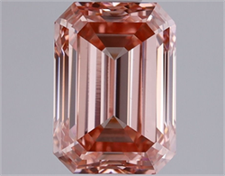 Picture of Lab Grown Diamond 1.44 Carats, Emerald with  Cut, Fancy Intense Pink Color, VS1 Clarity and Certified by IGI