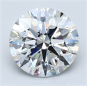 Natural Diamond 2.08 Carats, Round with Excellent Cut, E Color, VS1 Clarity and Certified by GIA