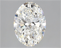 Natural Diamond 2.50 Carats, Oval with  Cut, G Color, VS2 Clarity and Certified by GIA