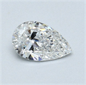 Natural Diamond 0.50 Carats, Pear with  Cut, E Color, SI1 Clarity and Certified by GIA