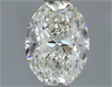 Natural Diamond 0.60 Carats, Oval with  Cut, I Color, VS1 Clarity and Certified by IGI