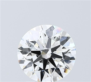 Picture of Lab Grown Diamond 2.01 Carats, Round with Ideal Cut, D Color, VVS2 Clarity and Certified by IGI