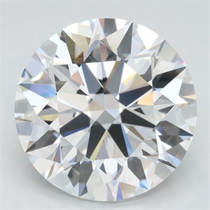 Picture of Lab Grown Diamond 4.21 Carats, Round with Excellent Cut, D Color, VVS2 Clarity and Certified by GIA
