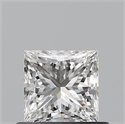 Natural Diamond 0.60 Carats, Princess with  Cut, I Color, VVS2 Clarity and Certified by GIA