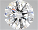 Lab Grown Diamond 5.04 Carats, Round with Ideal Cut, D Color, VVS2 Clarity and Certified by IGI