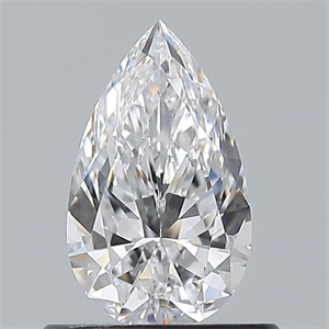 Picture of Natural Diamond 0.60 Carats, Pear with  Cut, D Color, VVS2 Clarity and Certified by GIA