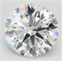 Lab Grown Diamond 3.02 Carats, Round with Ideal Cut, D Color, IF Clarity and Certified by IGI