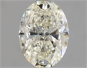 Natural Diamond 1.00 Carats, Oval with  Cut, J Color, SI2 Clarity and Certified by GIA