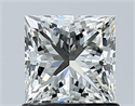 Natural Diamond 1.01 Carats, Princess with  Cut, I Color, VVS2 Clarity and Certified by GIA