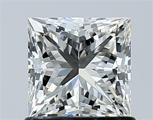 Picture of Natural Diamond 1.01 Carats, Princess with  Cut, I Color, VVS2 Clarity and Certified by GIA