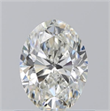 Natural Diamond 0.70 Carats, Oval with  Cut, H Color, VVS2 Clarity and Certified by GIA
