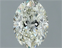 Natural Diamond 0.70 Carats, Oval with  Cut, J Color, VVS1 Clarity and Certified by IGI