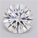 Lab Grown Diamond 1.60 Carats, Round with Ideal Cut, G Color, VVS2 Clarity and Certified by IGI