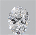 Natural Diamond 1.20 Carats, Oval with  Cut, D Color, VS2 Clarity and Certified by GIA