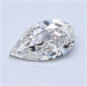 Natural Diamond 0.72 Carats, Pear with  Cut, H Color, SI1 Clarity and Certified by GIA
