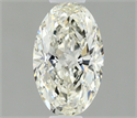 Natural Diamond 0.50 Carats, Oval with  Cut, I Color, IF Clarity and Certified by IGI