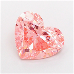 Picture of Lab Grown Diamond 5.03 Carats, Heart with  Cut, Fancy Vivid Pink Color, VS1 Clarity and Certified by IGI
